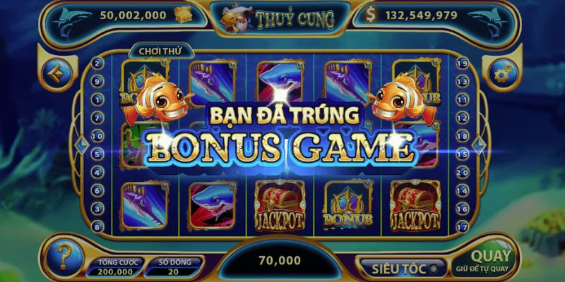 Quay được 3 biểu tượng Bonus bạn sẽ trúng Bonus Game